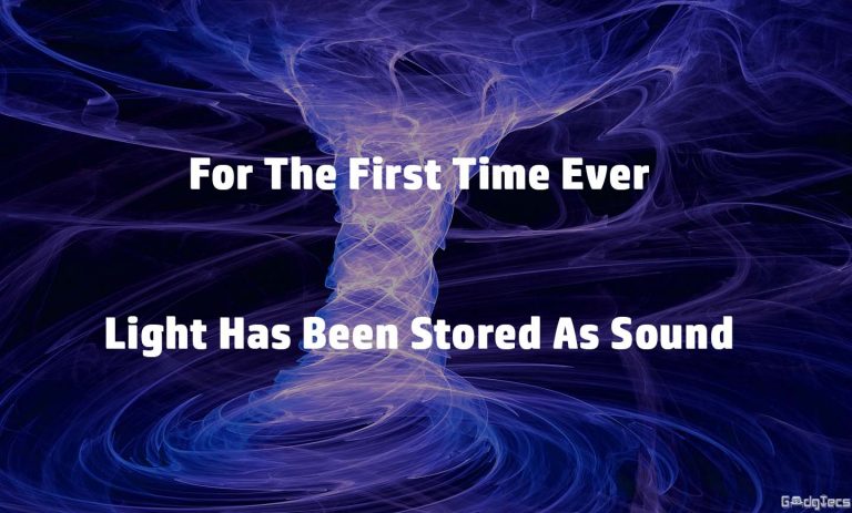 light stored as sound