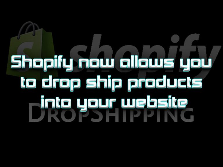 Shopify allows drop ship products website